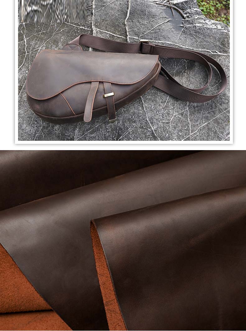 Tiding Real Leather Crossbody Bag