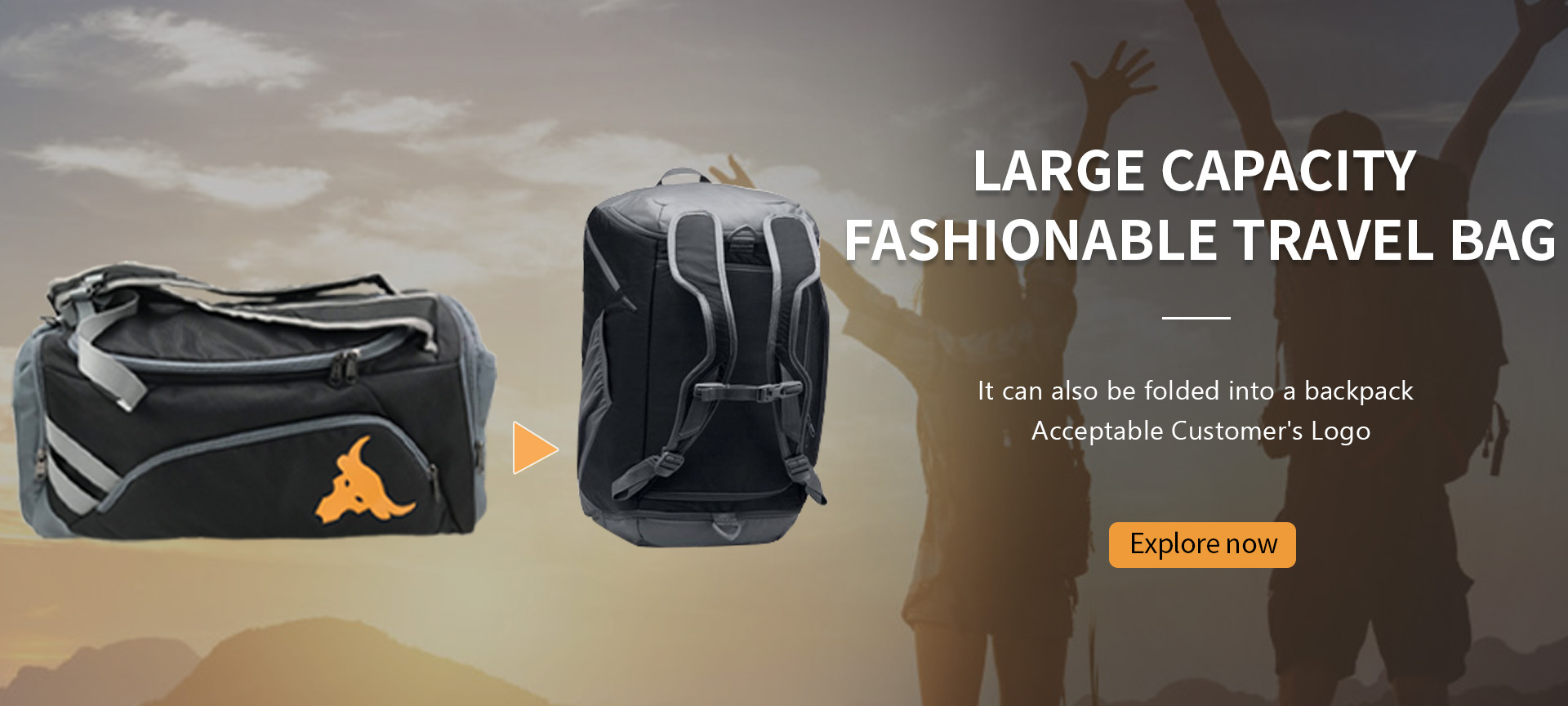Custom large capacity good partner gym bag sport stylish backpack travel bag